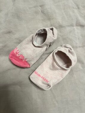 Calvin Klein Low-Cut Socks in Light Pink with Bright Pink Accents